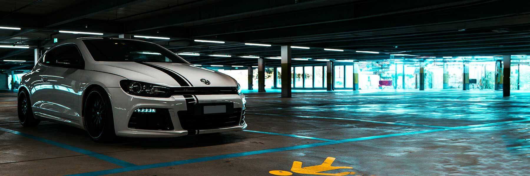 Banner image of a  VW Scirocco 53 featuring original VW wheels.