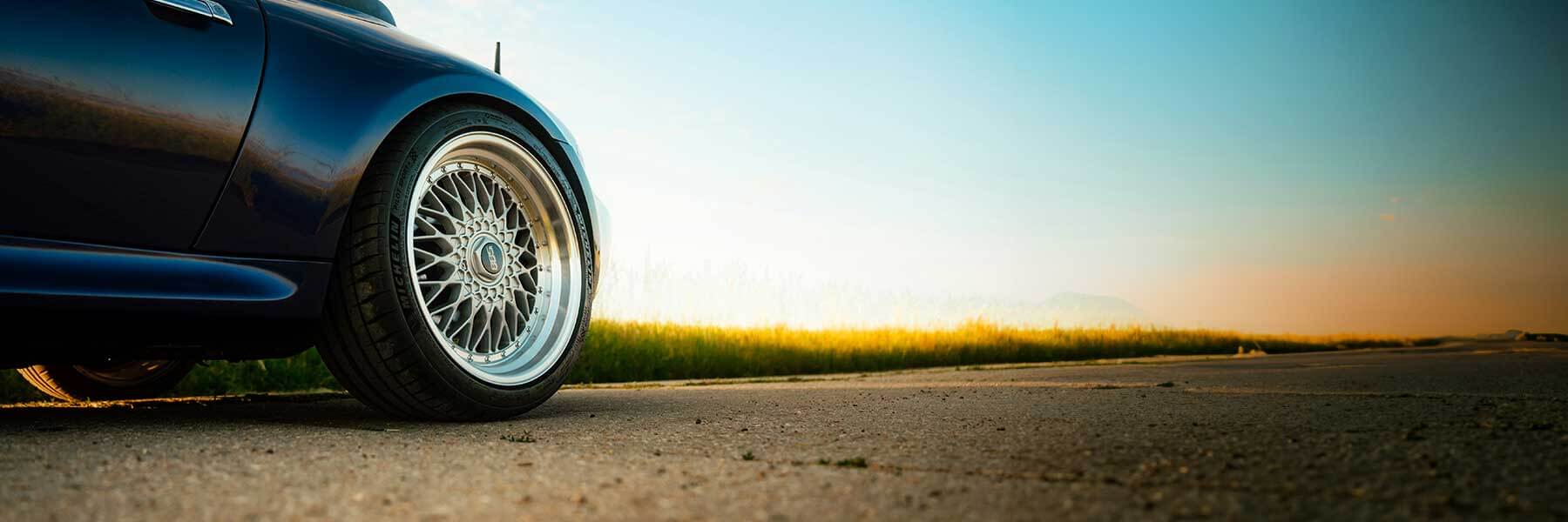 Banner image of vehicle featuring genuine BBS alloy wheels.