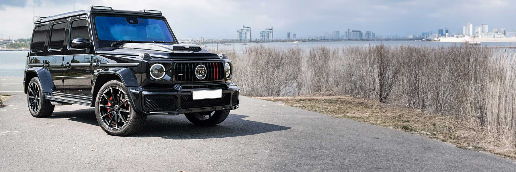 Banner image of vehicle featuring genuine Brabus alloy wheels.