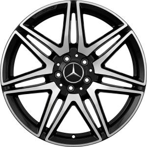 AMG 7 Double Spoke [447-19] Gloss Back with High Sheen Alloy Wheel - Sizes 19in