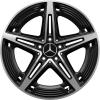AMG 5 Twin Spoke [118-19] Matt Black with High Sheen Wheel Img 1