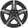 AMG 5 Twin Spoke [118-19] Matt Black with High Sheen Wheel Img 1