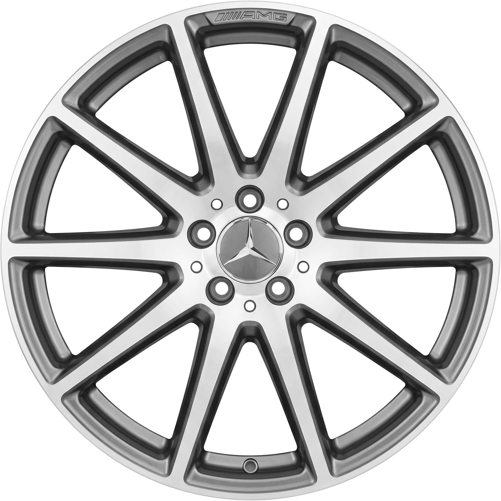 AMG 10 Spoke [166-20] Himalaya Grey with High Sheen Alloy Wheel Product Image #1