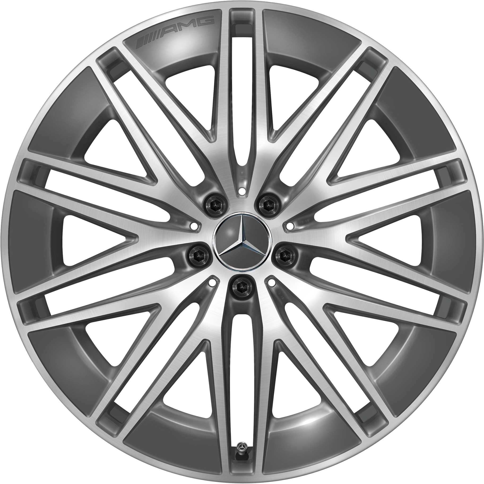 AMG 10 Double Spoke [167-22] Tantalite Grey with High Sheen Alloy Wheel Product Image #1