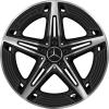 AMG 5 Spoke [177-19] Matt Black with High Sheen Wheel Img 1