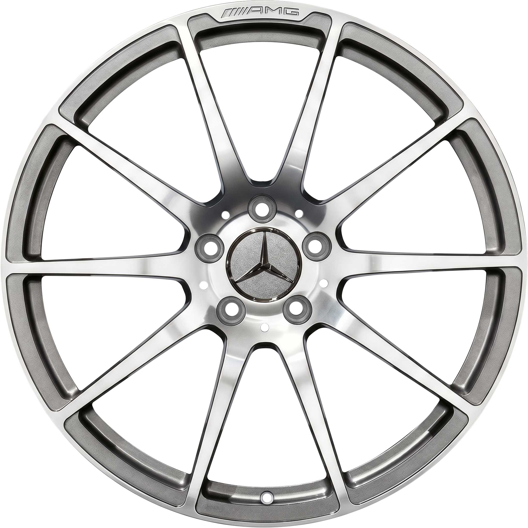 AMG 10 Spoke [197-19] Himalaya Grey with High Sheen Alloy Wheel Product Image #1