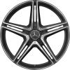 AMG 5 Twin Spoke [223-21] Matt Black with High Sheen Wheel Img 1