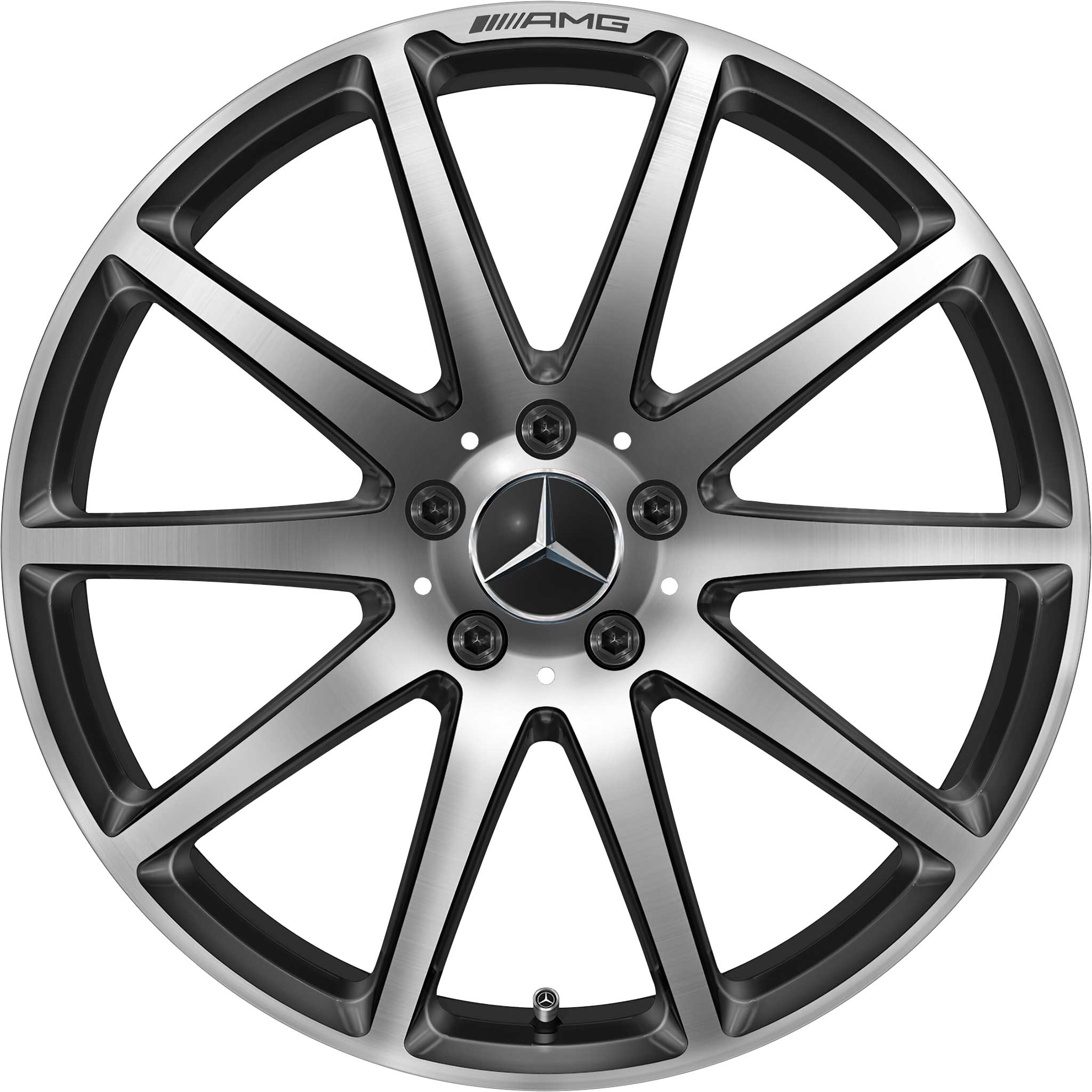 AMG 10 Spoke [231-20] Gloss Back with High Sheen (Forged) Alloy Wheel Product Image #1
