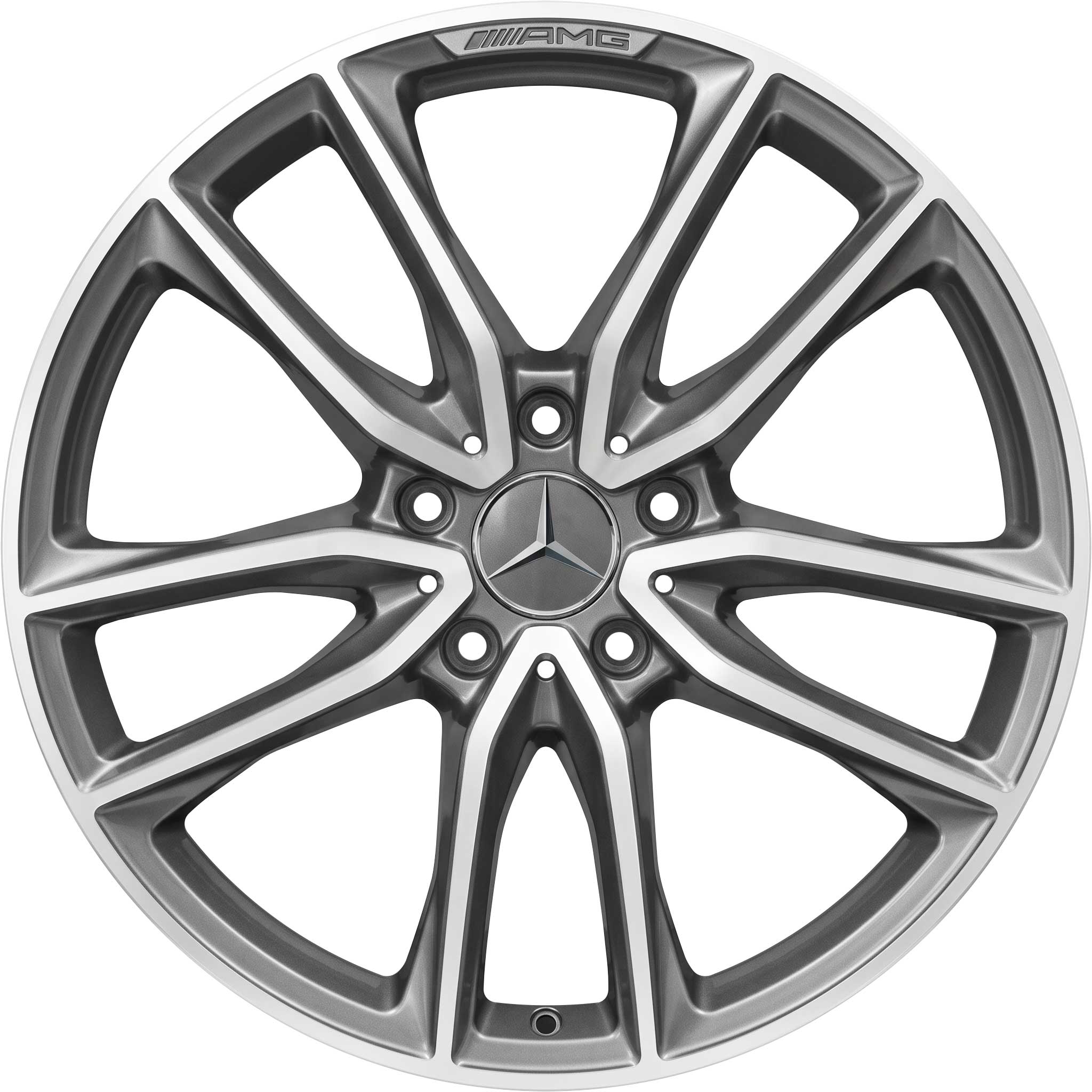 AMG 5 Twin Spoke [463-20] Himalaya Grey with High Sheen Alloy Wheel Product Image #1