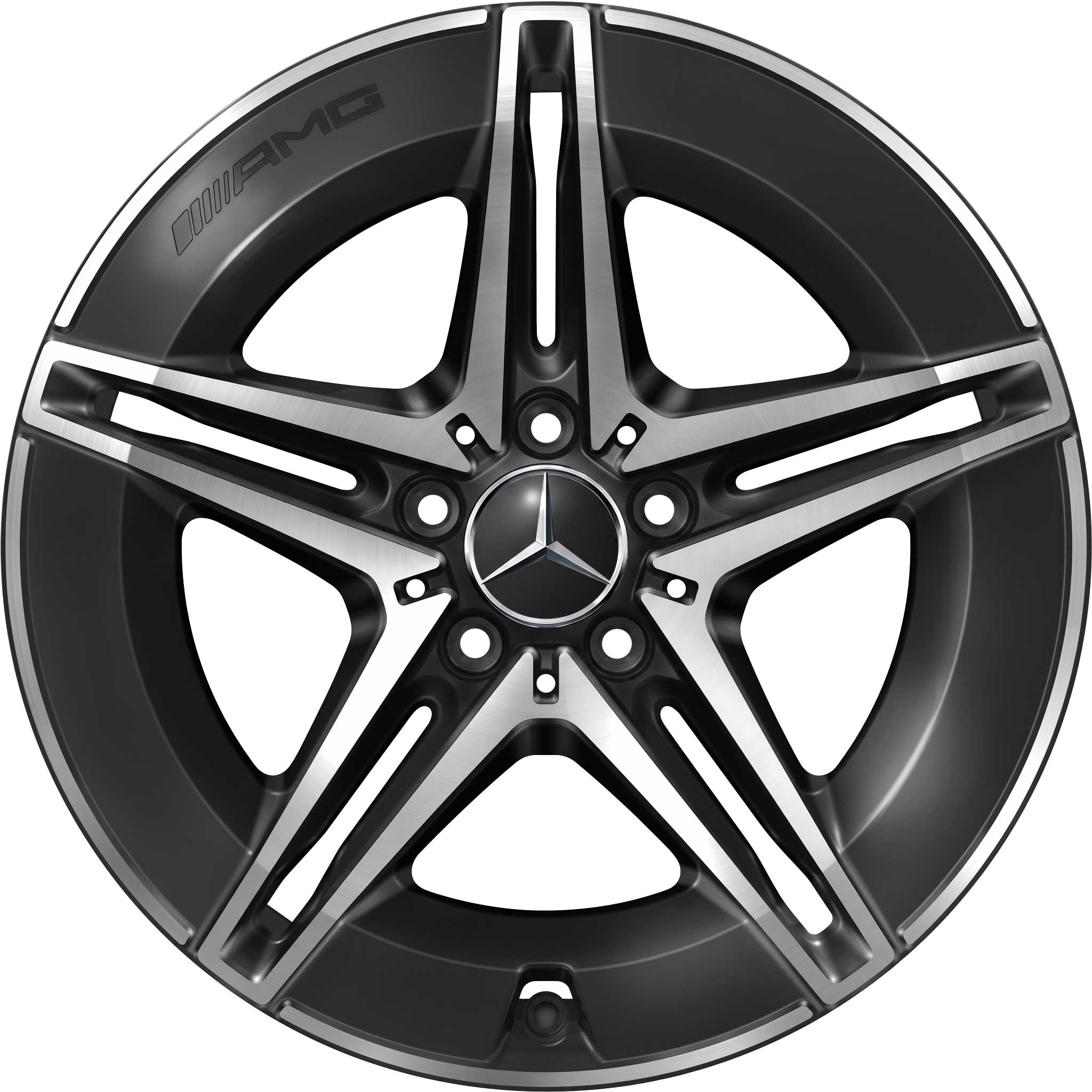 AMG 5 Double Spoke [197-20] Himalaya Grey with High Sheen Alloy Wheel Product Image #1