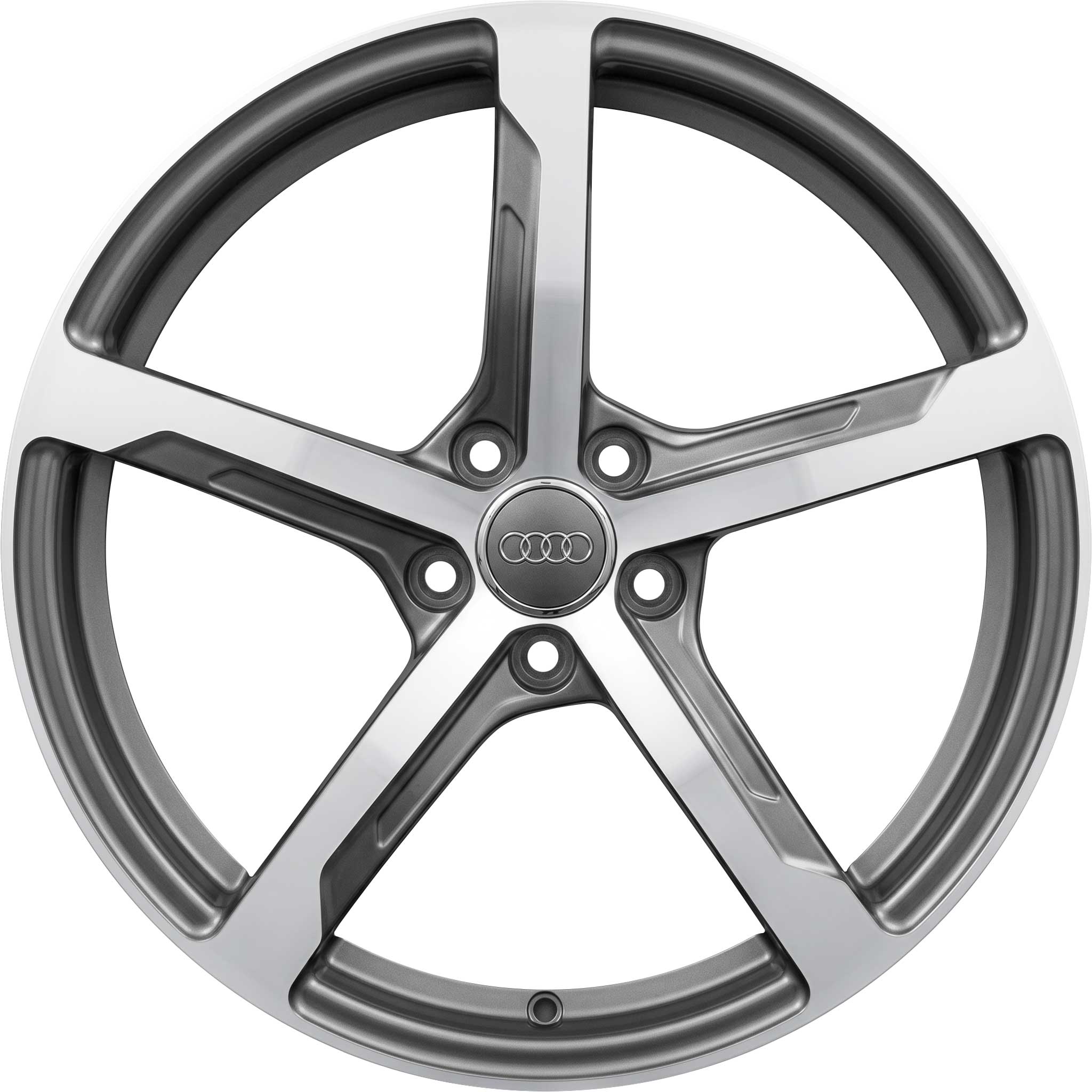 Audi 5 Spoke [R8 42] Titanium Grey with Diamond Cut Alloy Wheel Product Image #1