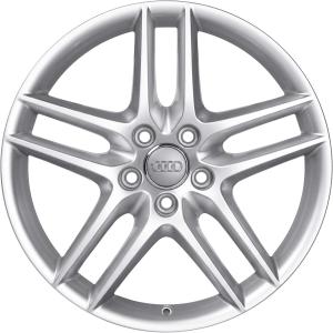 Silver Audi 5 Double Spoke alloy wheel