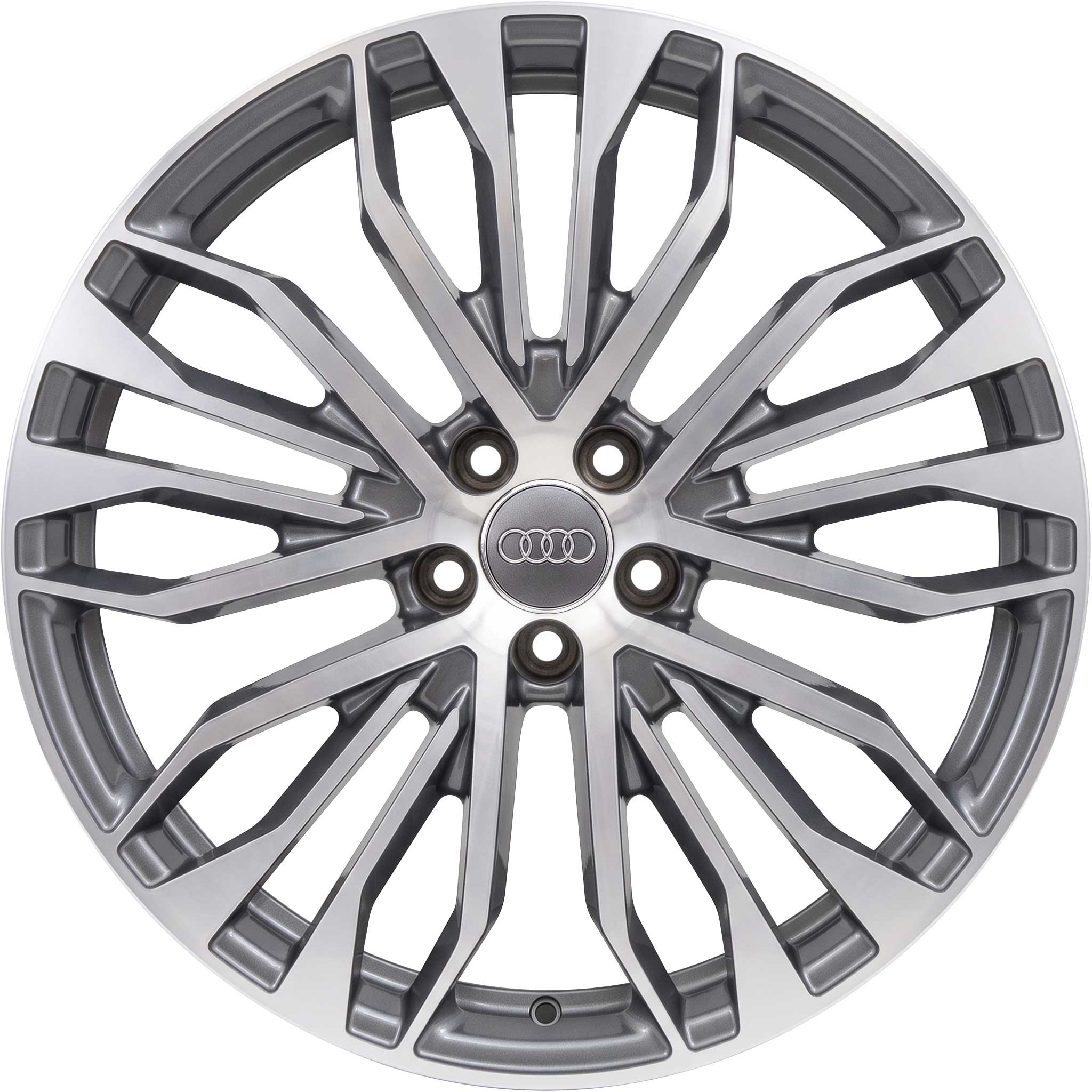 Audi 5 Quad Spoke [A6 4G] Graphite Grey with Diamond Cut Alloy Wheel Product Image #1