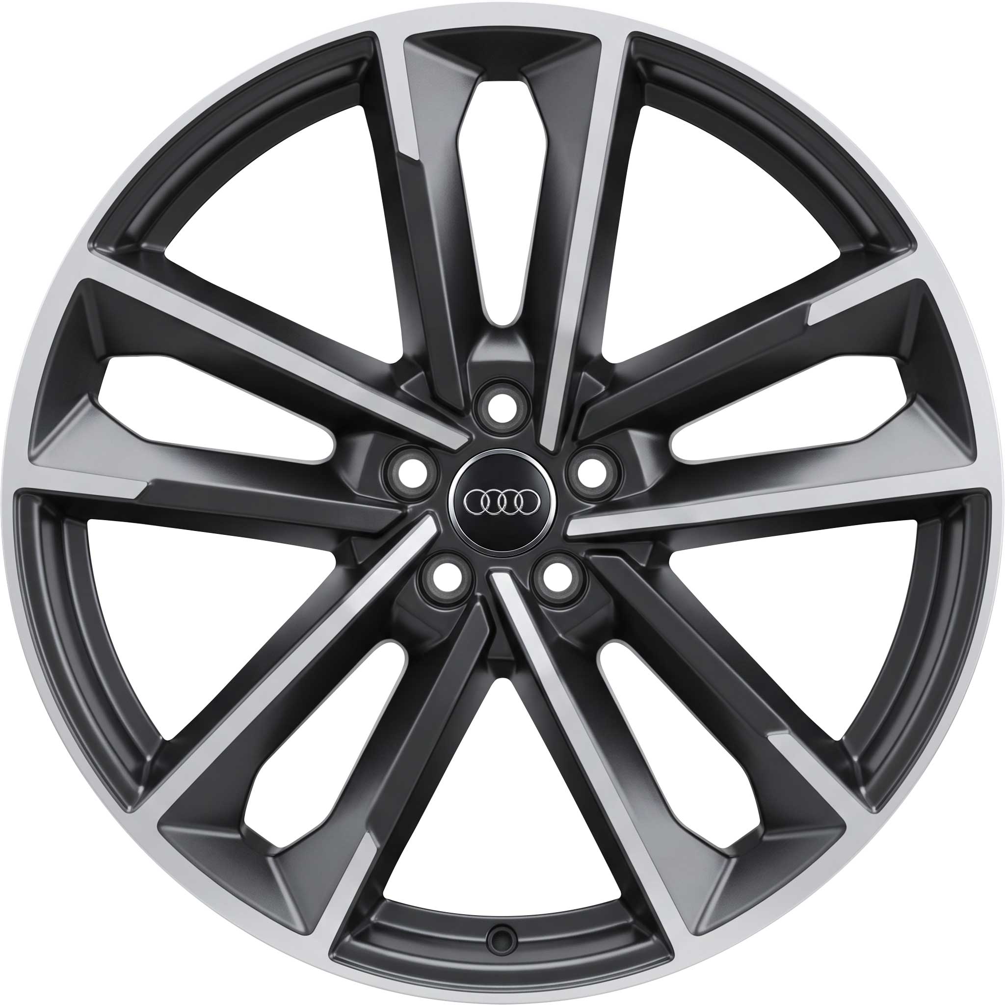 Audi 5 Dual Arm Design [A6 4G] Anthracite Black with Diamond Cut Alloy Wheel Product Image #1