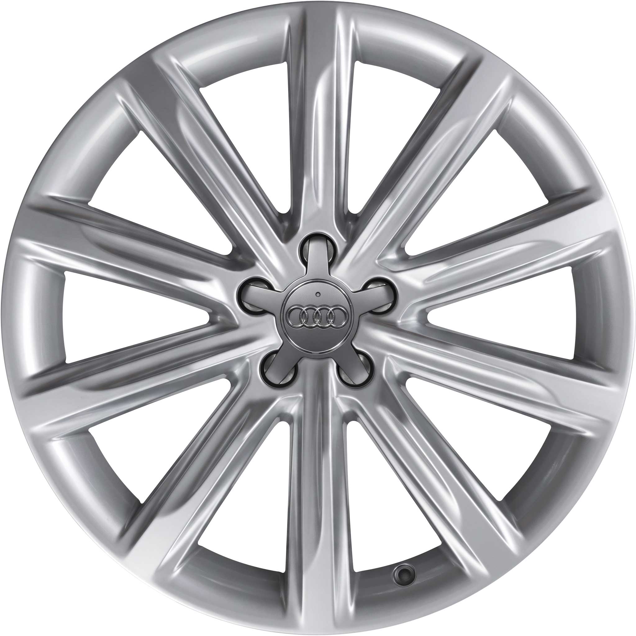 Audi 10 Spoke Design Silver Grey Painted Alloy Wheel Product Image #1