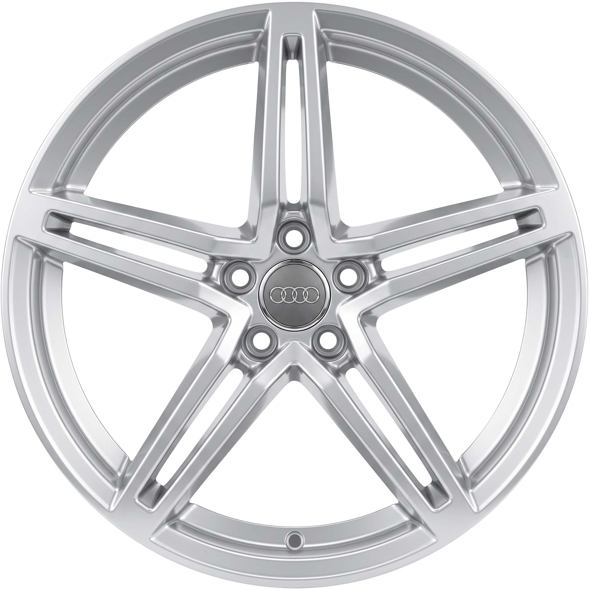 Audi 5 Double Spoke [A6 4G] Diamond Silver Alloy Wheel Product Image #1