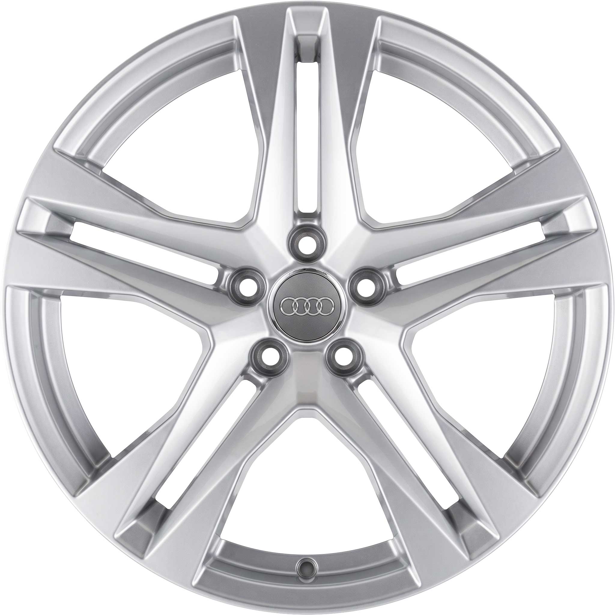 Audi 5 Double Spoke [A6 4G] Diamond Silver Alloy Wheel Product Image #1