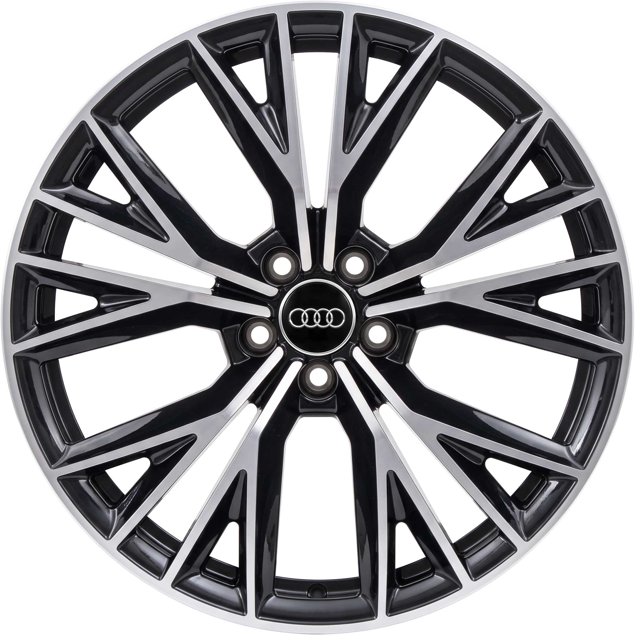Audi 20 Spoke Structure [A6 4G] Gloss Black with Diamond Cut Alloy Wheel Product Image #1