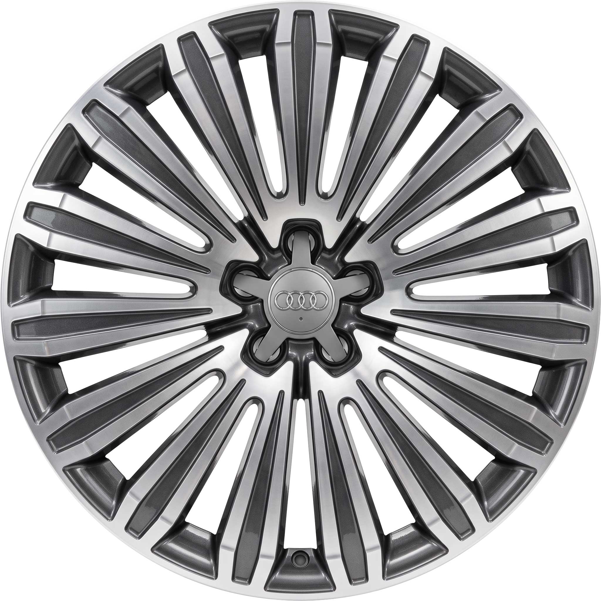 Audi 15 Spoke [A8 4H] Graphite Grey with Diamond Cut Alloy Wheel Product Image #1