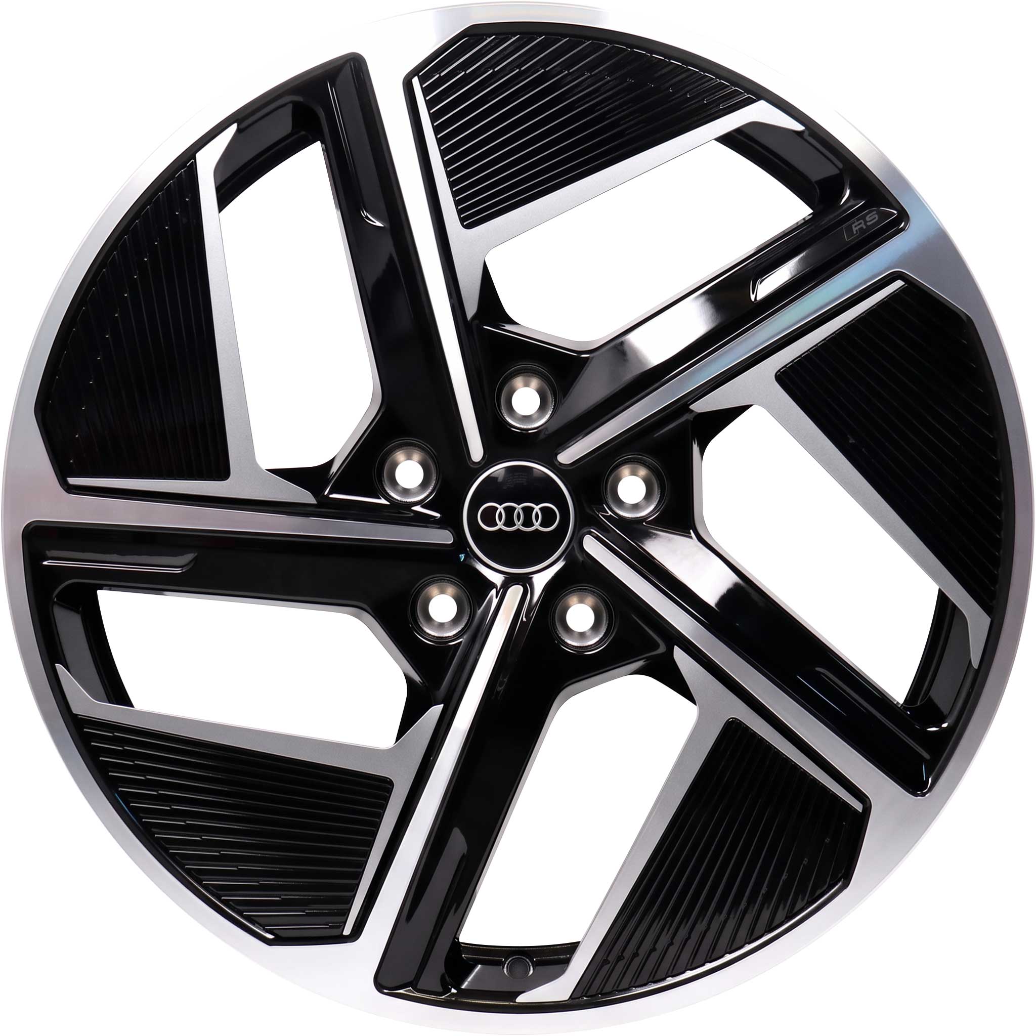 Audi RS 5 Spoke Aero Module [e-tron 4J] Gloss Black with Diamond Cut Alloy Wheel Product Image #1
