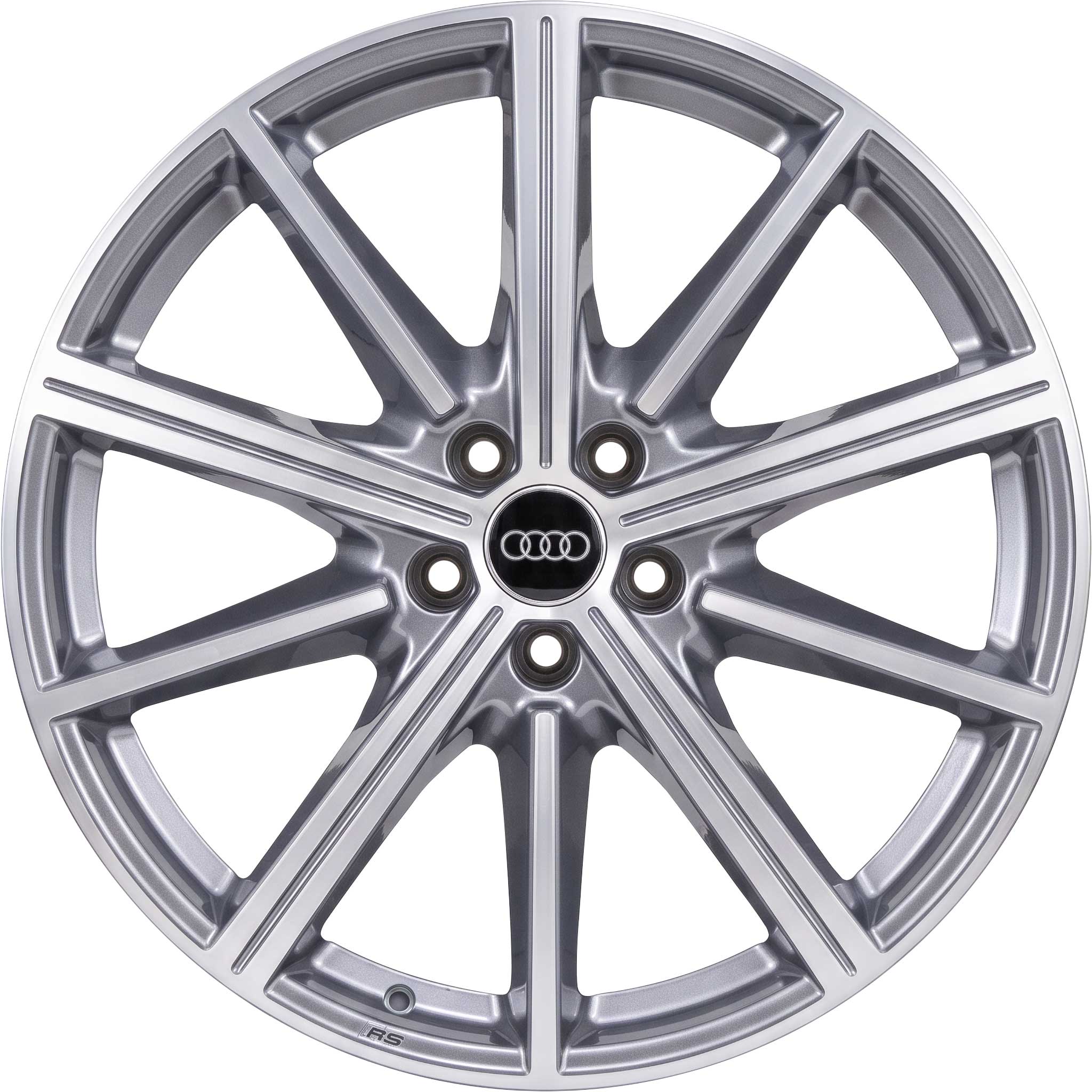 Audi RS 10 Spoke Star [A6 4K] Dark Galvanic Silver with Diamond Cut Alloy Wheel Product Image #1