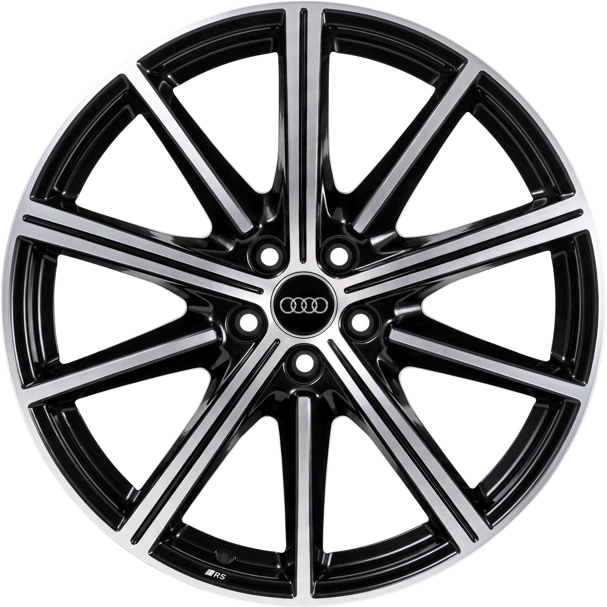 Audi RS 10 Spoke Star [A6 4K] Phantom Black with Diamond Cut Alloy Wheel Product Image #1