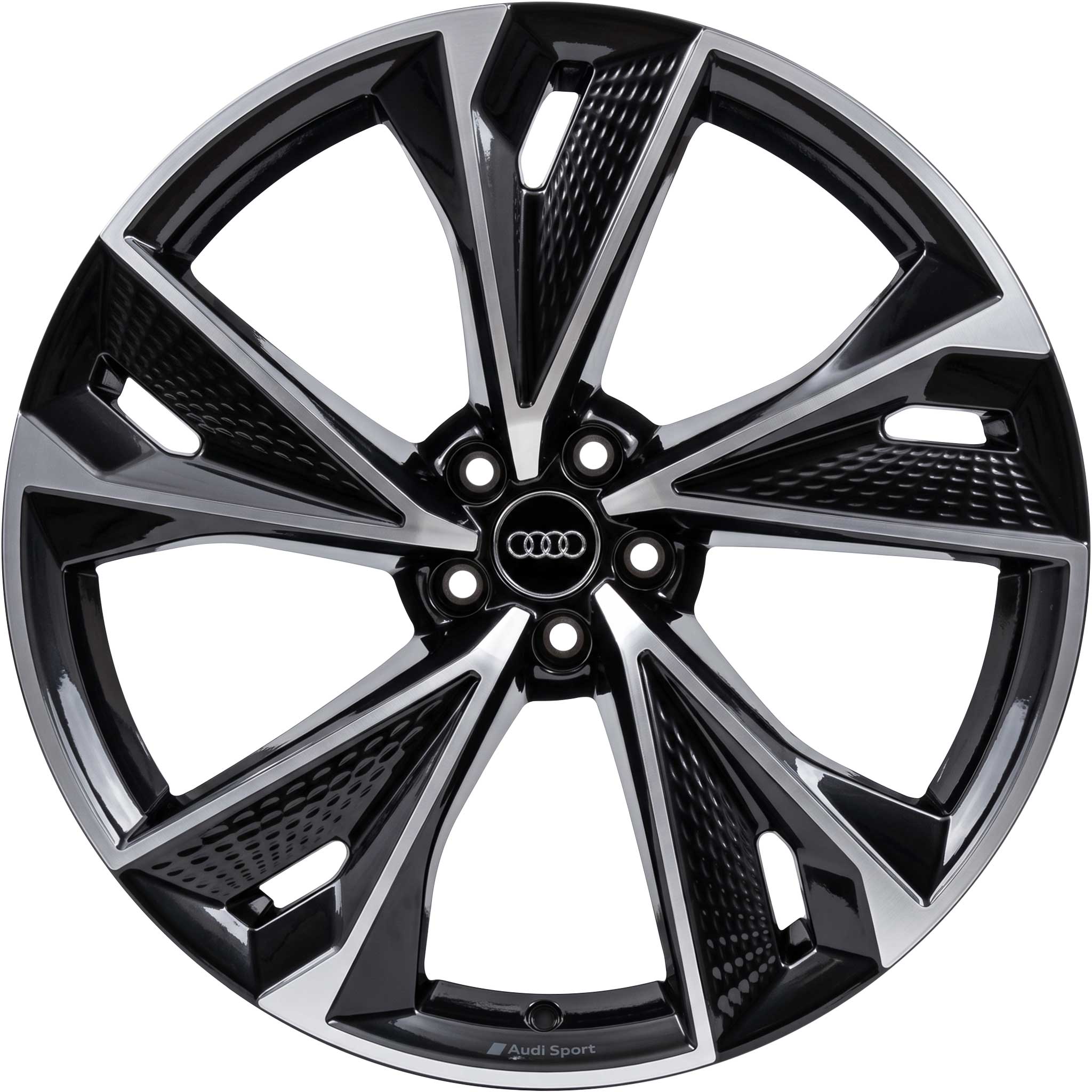Audi Sport 5 V Spoke Structure [A6 4K] Anthracite Black with Diamond Cut Alloy Wheel Product Image #1