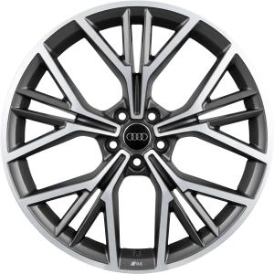 21" Audi RS 5 Double Y Spoke [A7 4K8] Dark Matt Grey with Diamond Cut alloy wheel