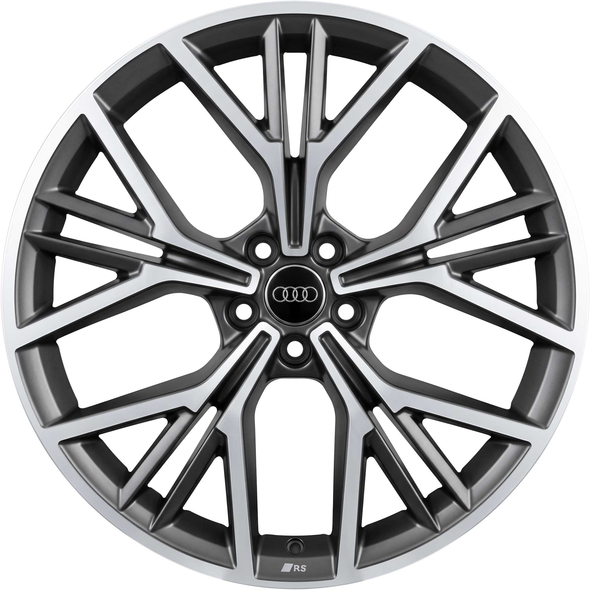 Audi RS 5 Double Y Spoke [A7 4K8] Dark Matt Grey with Diamond Cut Alloy Wheel Product Image #1