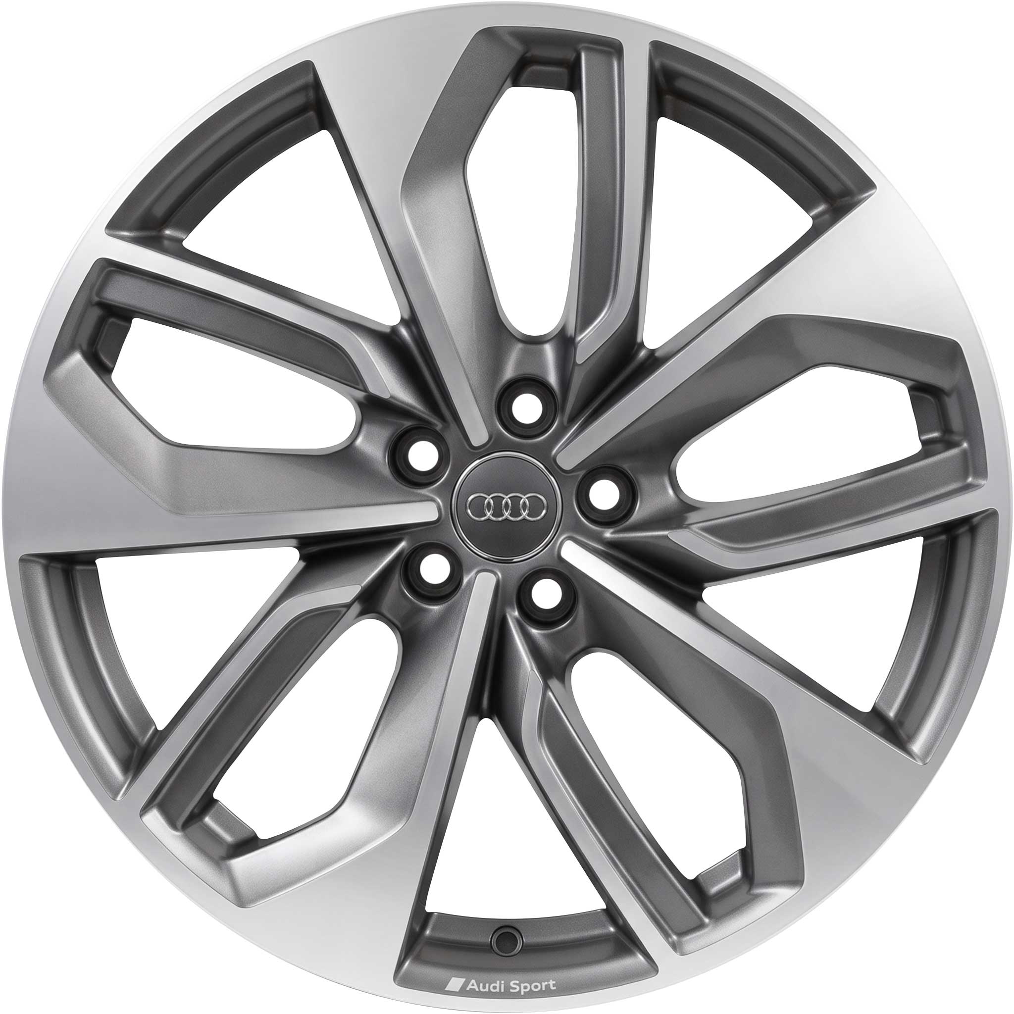 Audi Sport 5 Double Spoke Edge [Q2 81A] Titanium Grey with Diamond Cut Alloy Wheel Product Image #1