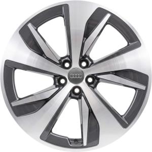 Audi 5 Arm Aero Ring [Q8 4KE] Graphite Grey with Diamond Cut Alloy Wheel for Audi Q8 & SQ8 4KE GE - Sizes 20in