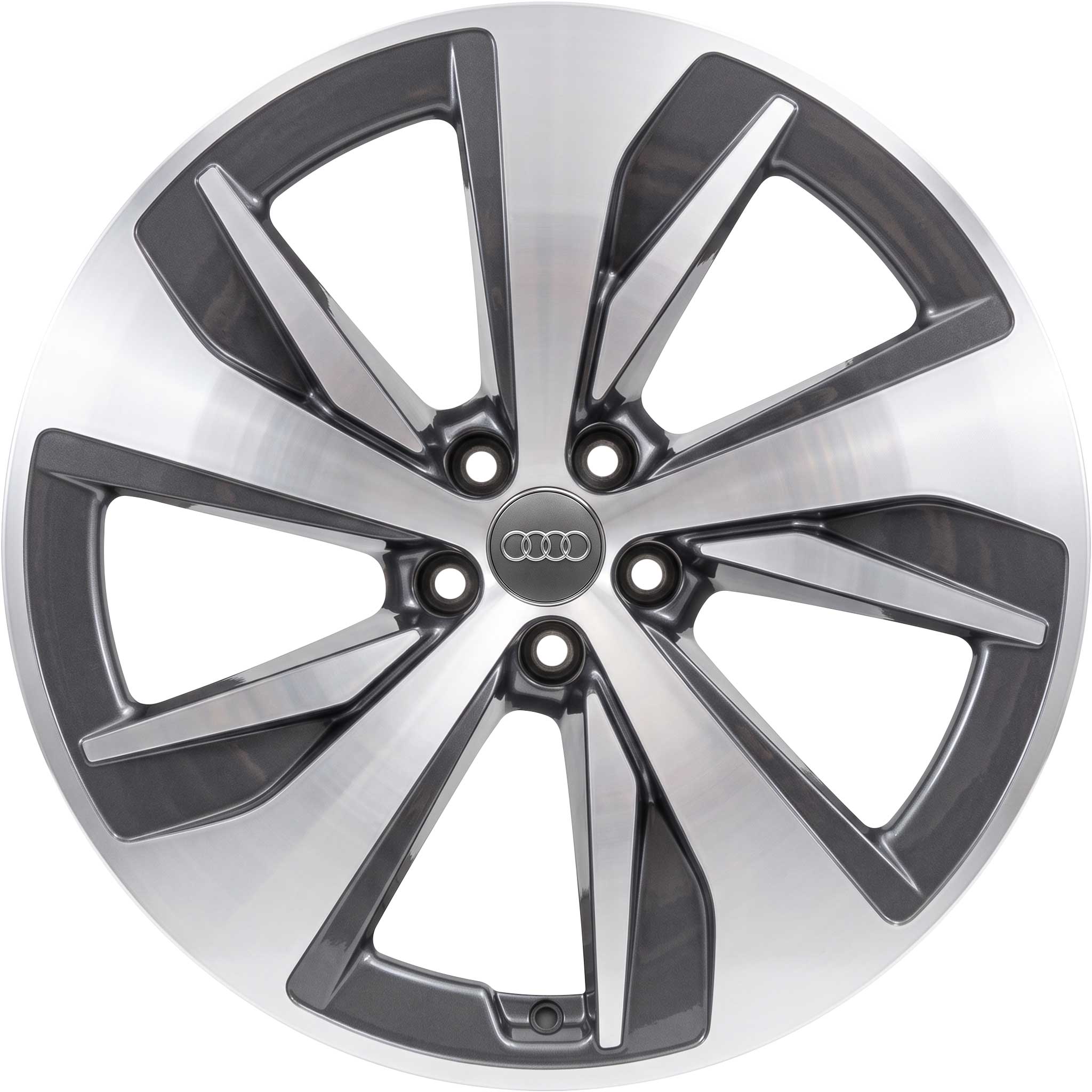 Audi 5 Arm Aero Ring [Q8 4KE] Graphite Grey with Diamond Cut Alloy Wheel Product Image #1