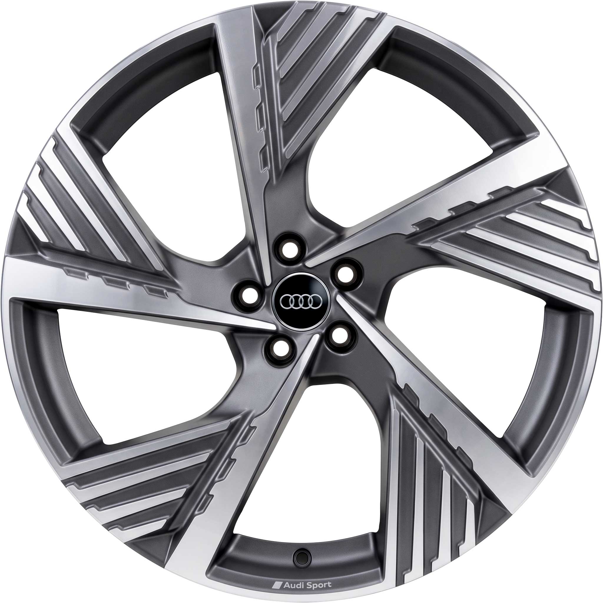 Audi Sport 5 Spoke Structure [Q8 4KE] Titanium Grey with Diamond Cut Alloy Wheel Product Image #1