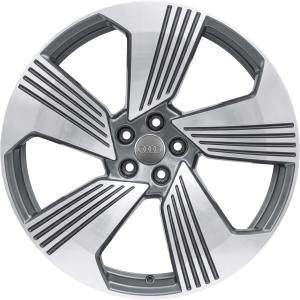 21" Audi 5 Arm Turbine [Q8 4KE] Graphite Grey with Diamond Cut alloy wheel