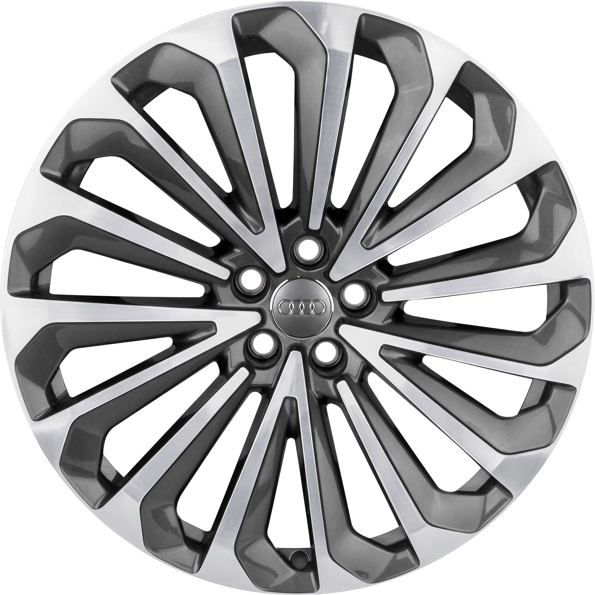 Audi 15 Spoke [Q8 4KE] Graphite Grey with Diamond Cut Alloy Wheel Product Image #1