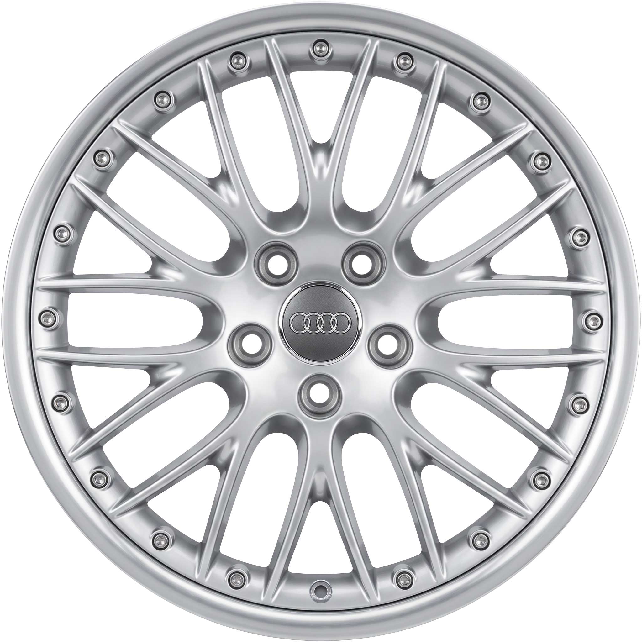 Audi 10 Spoke Y Design Silver Grey Painted Alloy Wheel Product Image #1