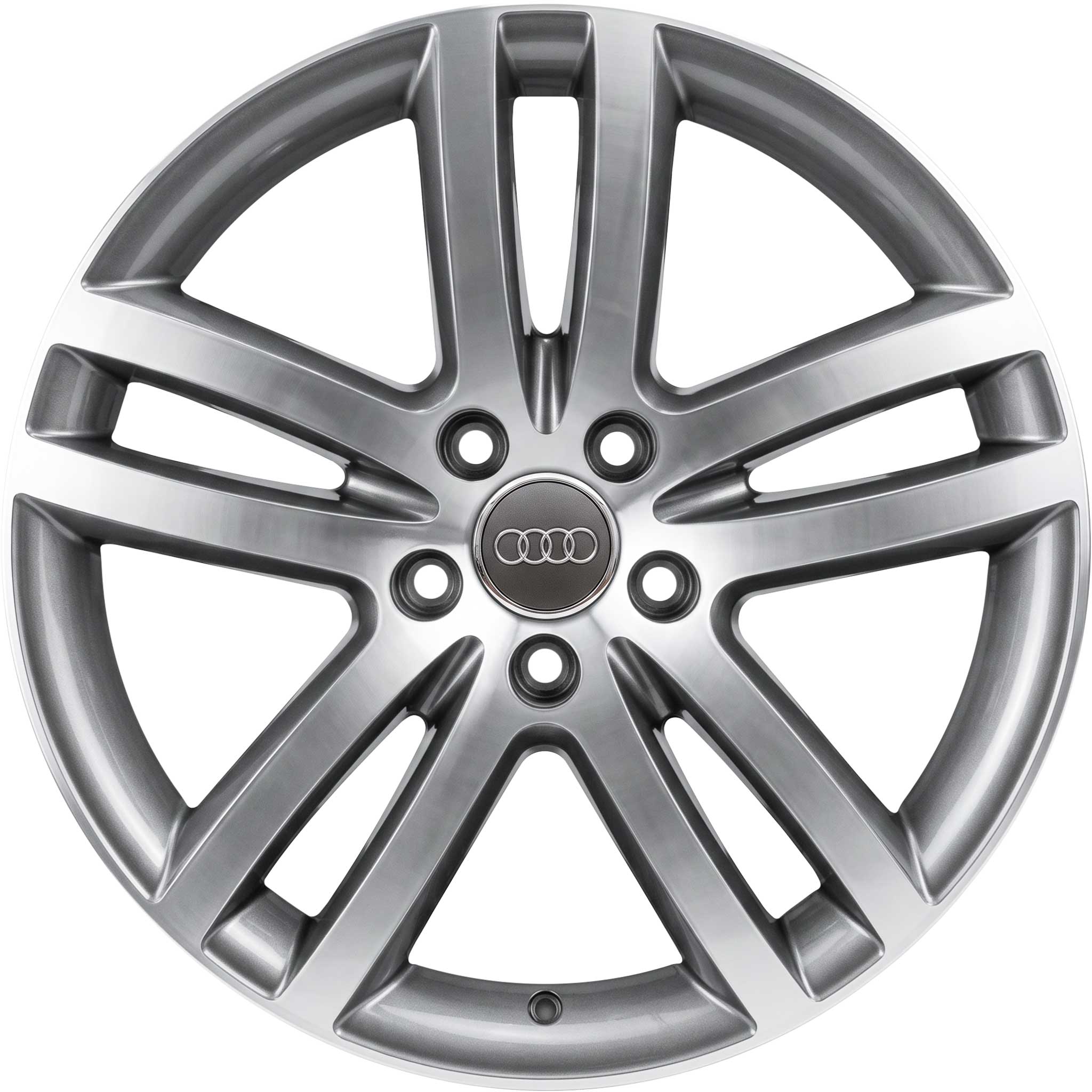 Audi 5 Arm Dubbelsp. BC Bicolor Polished Alloy Wheel Product Image #1
