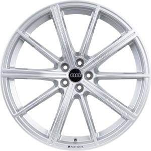 22" Audi Sport 10 Spoke Star [Q8 4M8] Galvano Silver with Diamond Cut alloy wheel