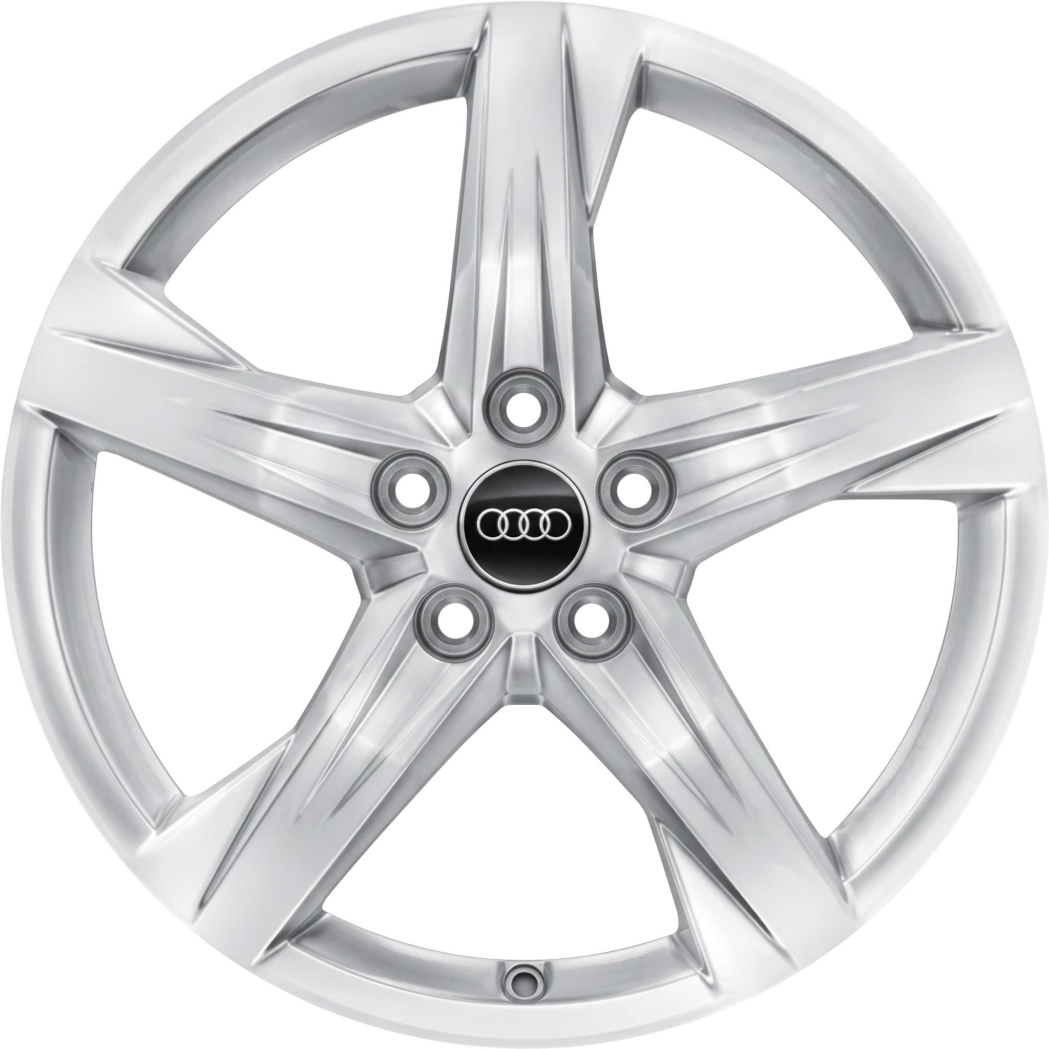 Audi 5 Arm Star [Q5 80A] Diamond Silver Alloy Wheel Product Image #1