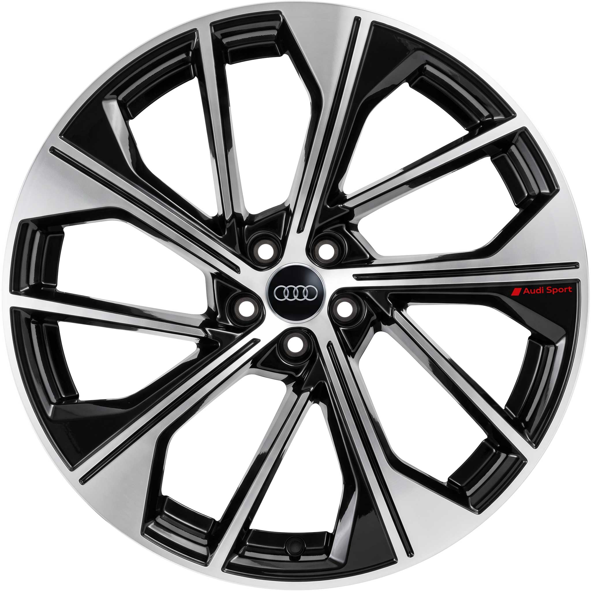 Audi RS 5 V Spoke Offset [Q5 80A] Phantom Black with Diamond Cut Alloy Wheel Product Image #1
