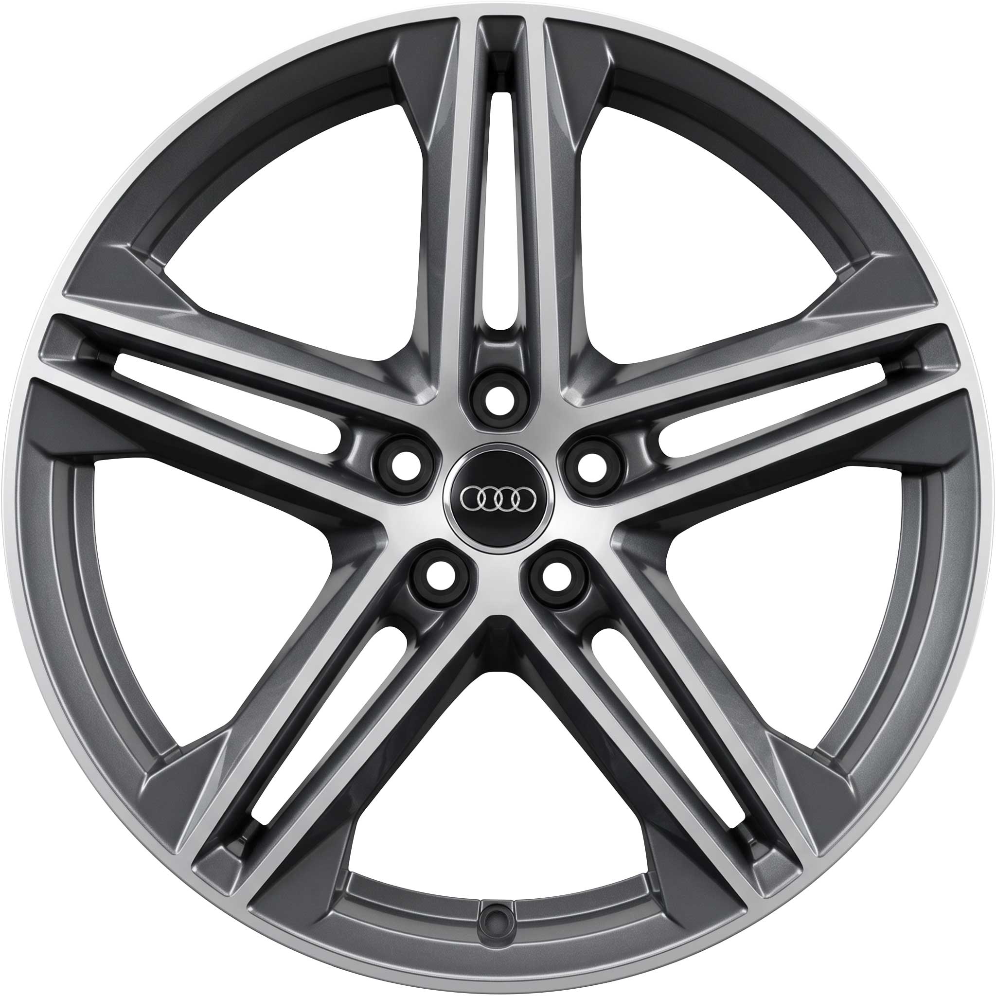 Audi 5 Double Spoke Star [Q5 80A] Graphite Grey with Diamond Cut Alloy Wheel Product Image #1