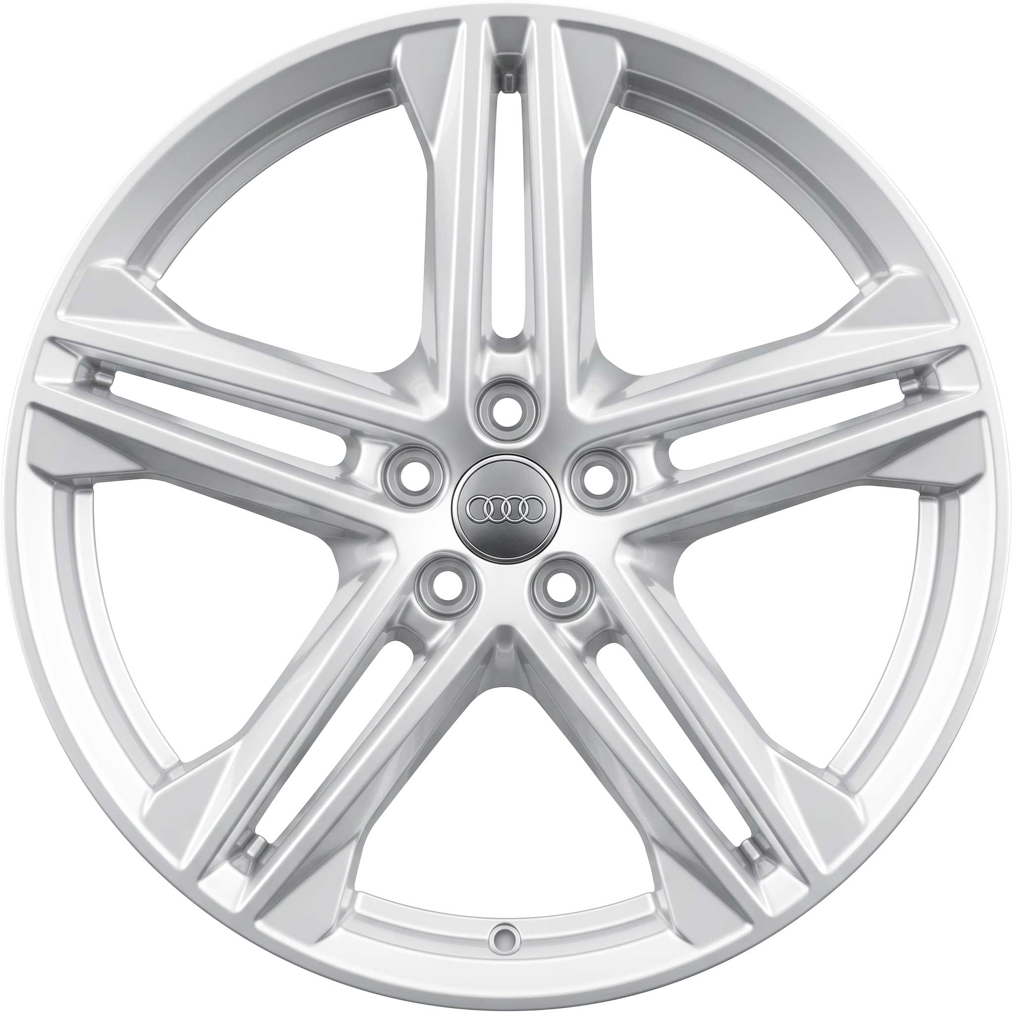 Audi 5 Double Spoke Star [Q5 80A] Diamond Silver Alloy Wheel Product Image #1