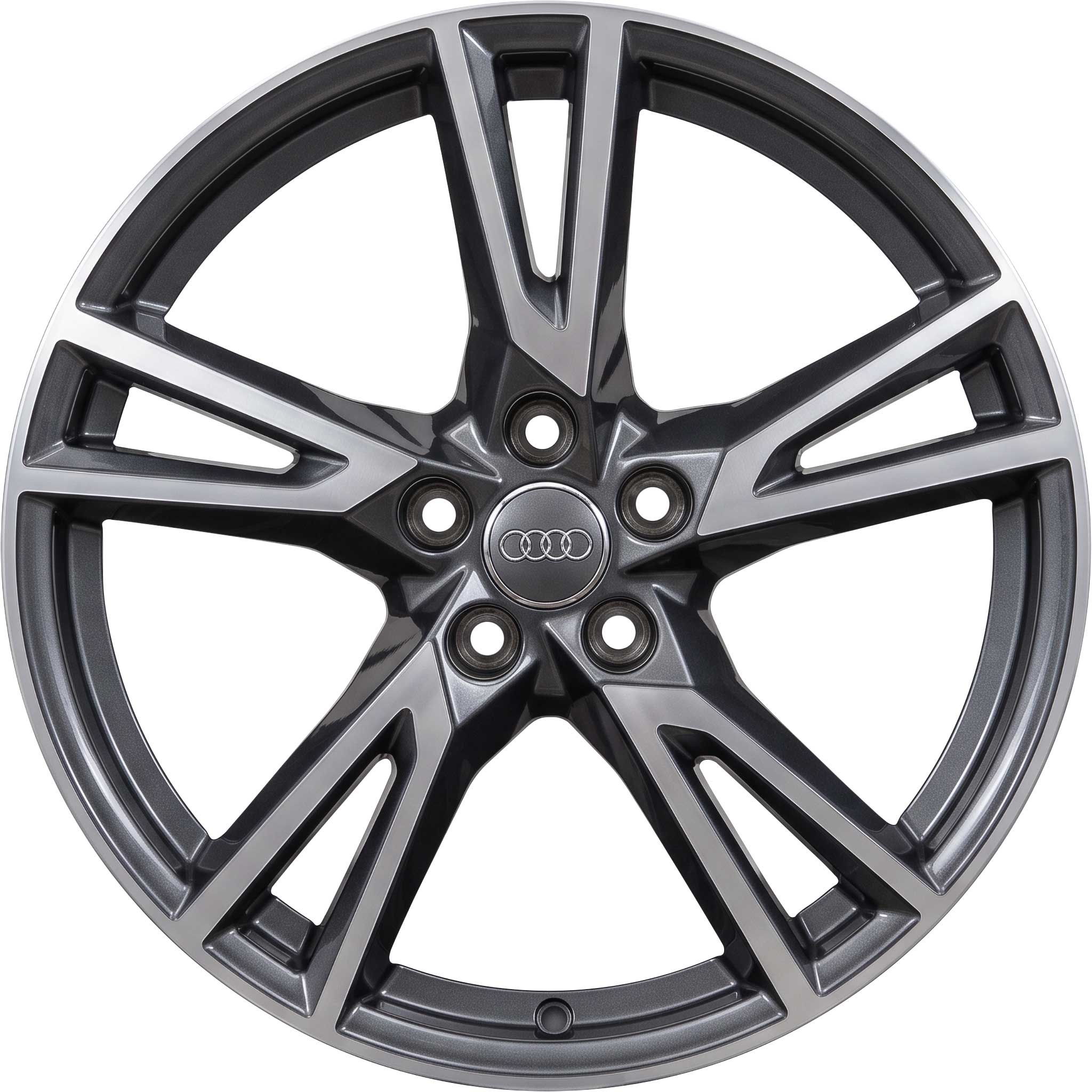 Audi 5 V Spoke [Q5 80A] Graphite Grey with Diamond Cut Alloy Wheel Product Image #1