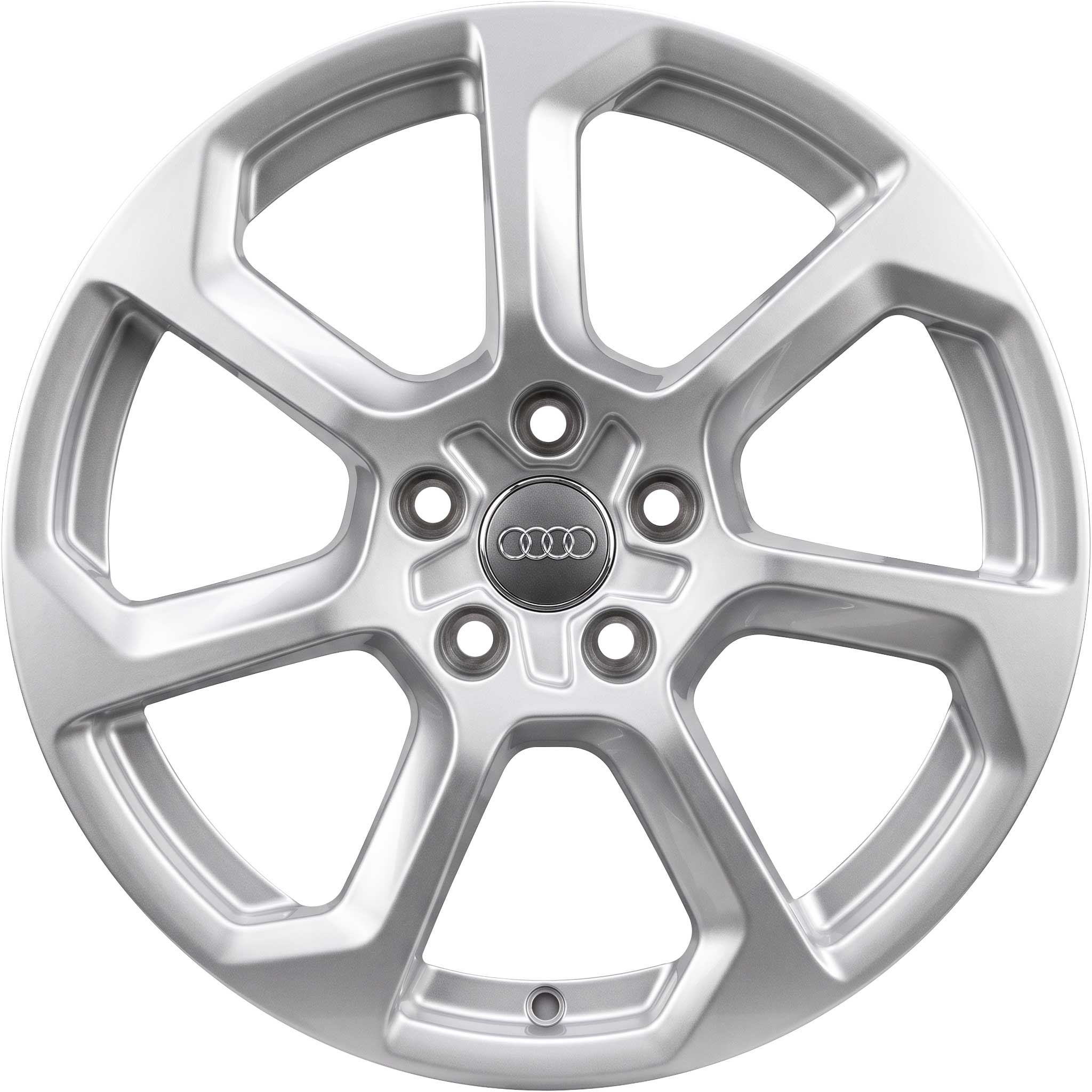 Audi 7 Spoke [Q2 81A] Diamond Silver Alloy Wheel Product Image #1