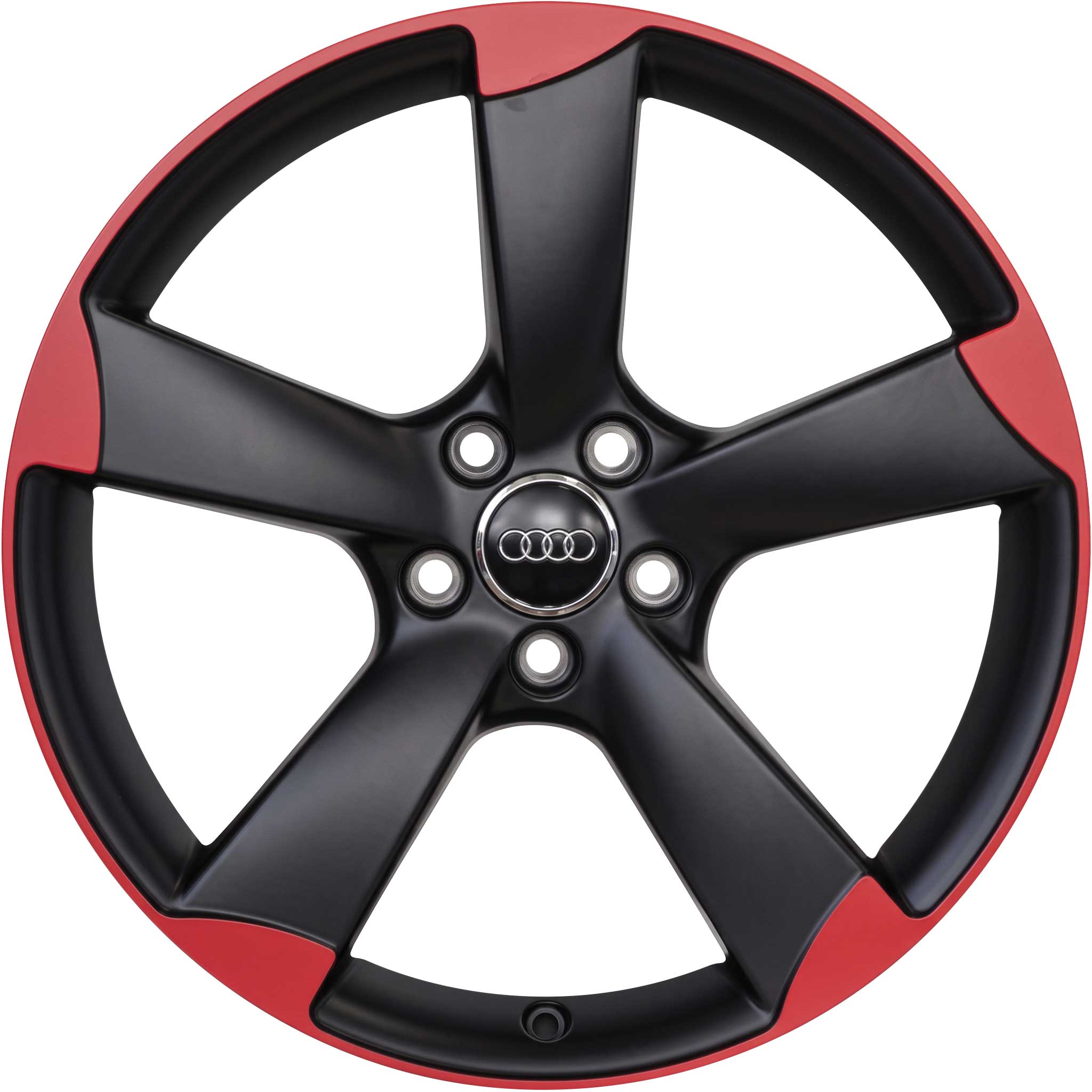 Audi 5 Spoke Rotor [TT 8J] Gloss Black with Misano Red Pearl Effect Alloy Wheel Product Image #1