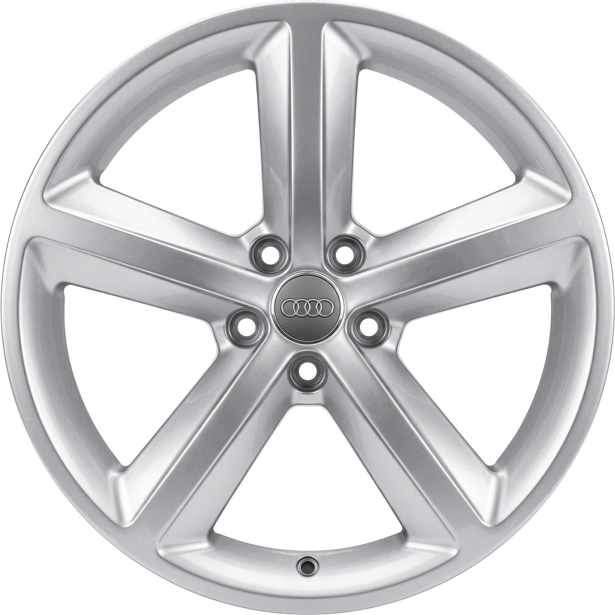 Audi 5 Spoke Design Silver Grey Painted Alloy Wheel Product Image #1