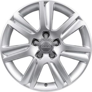 Audi 7 Arm Structuur Silver Grey Painted Alloy Wheel - Sizes 17in