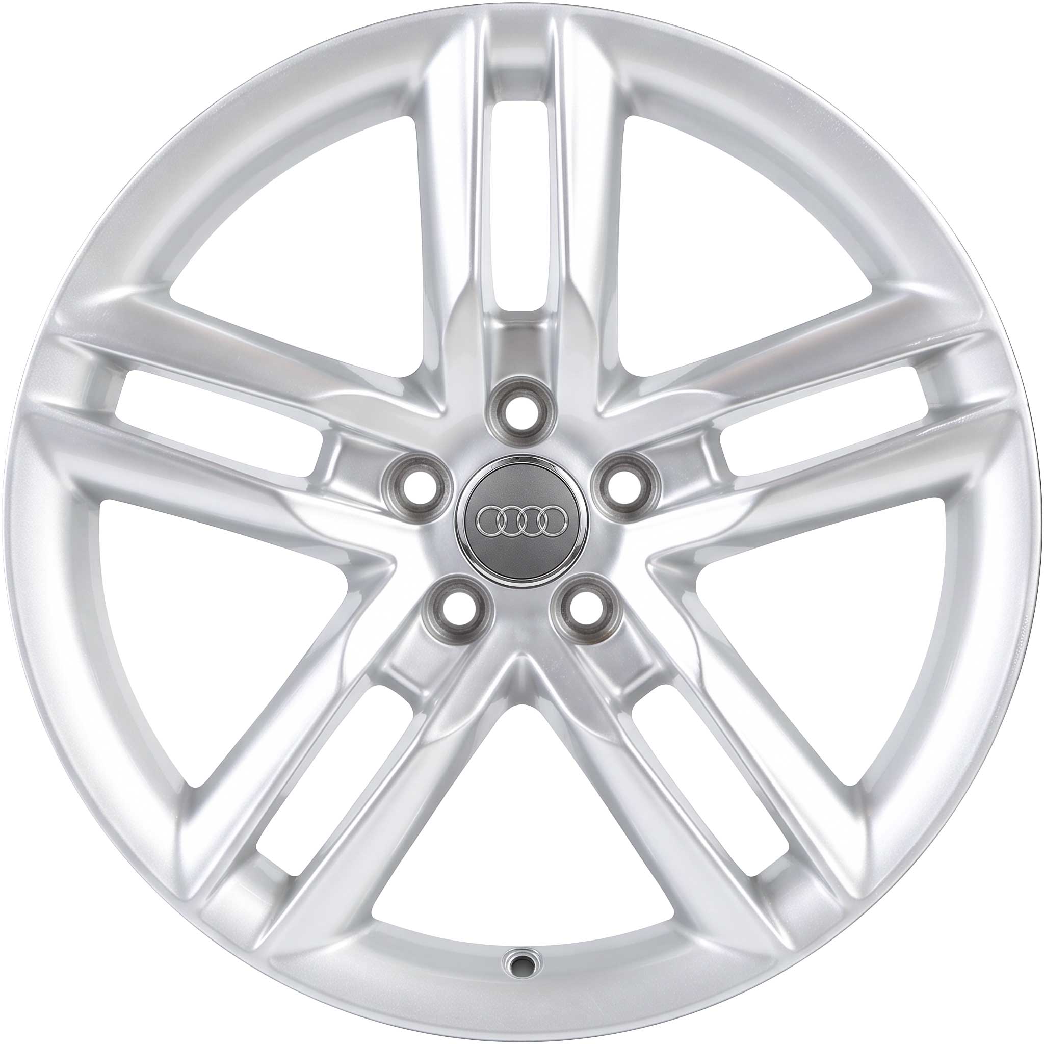 Audi 5 Double Spoke [A4 8K] Silver Alloy Wheel Product Image #1