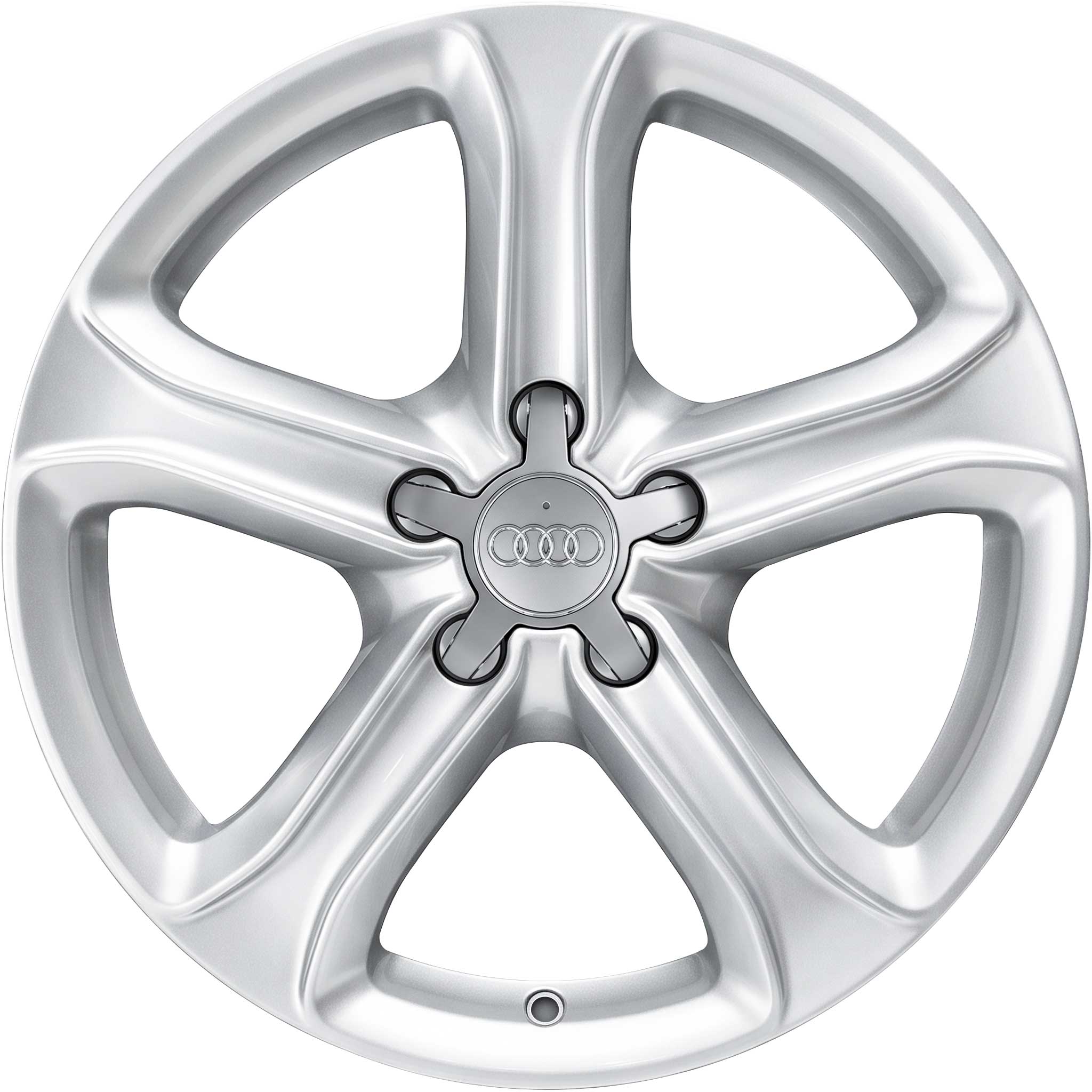 Audi 5 Spoke [A4 8K] Diamond Silver Alloy Wheel Product Image #1