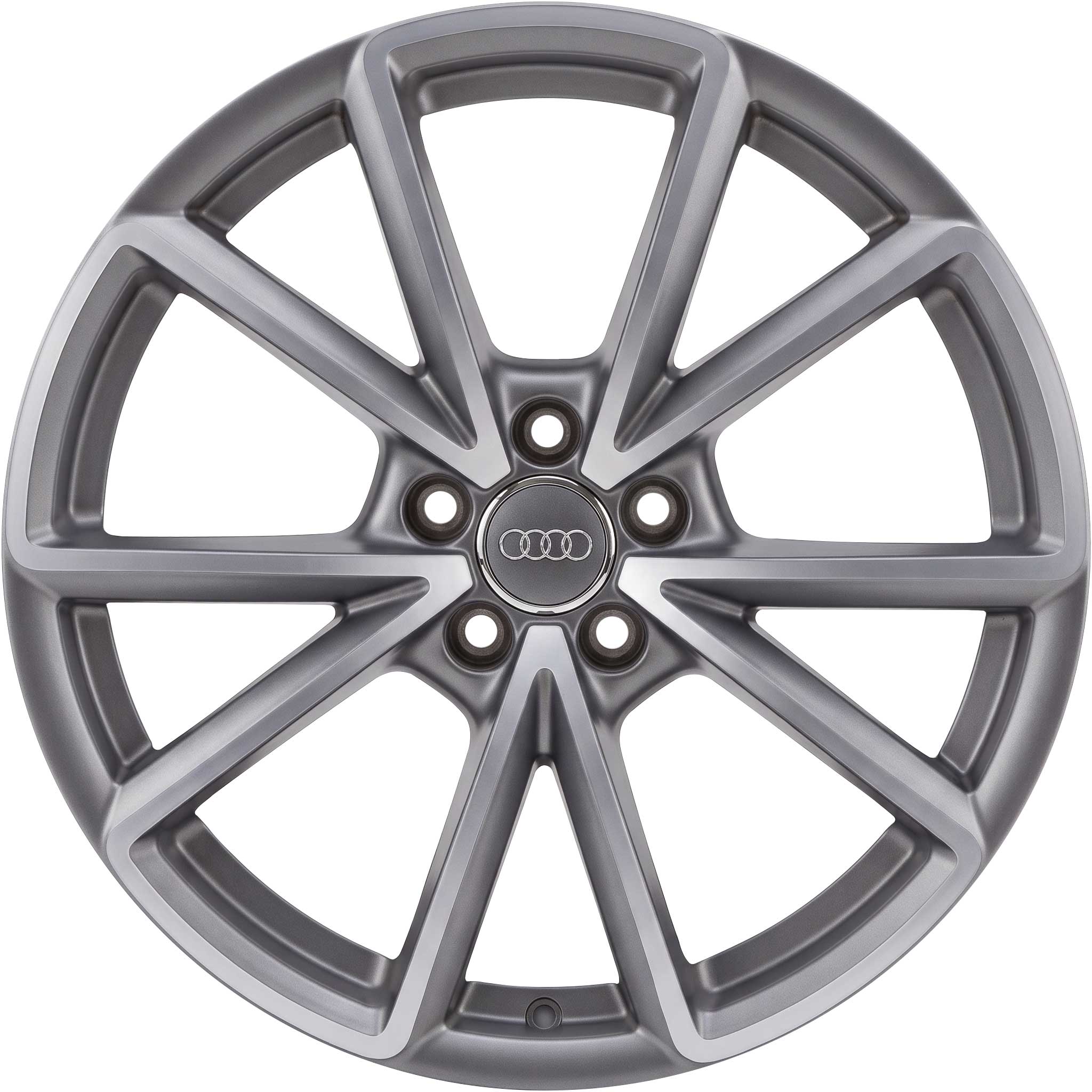 Audi 5 V Spoke [A4 8K] Titanium Grey with Diamond Cut Alloy Wheel Product Image #1